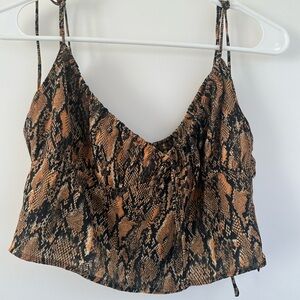 Snake Print Crop Top